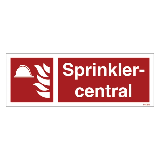 Sprinklercentral Brandskilt