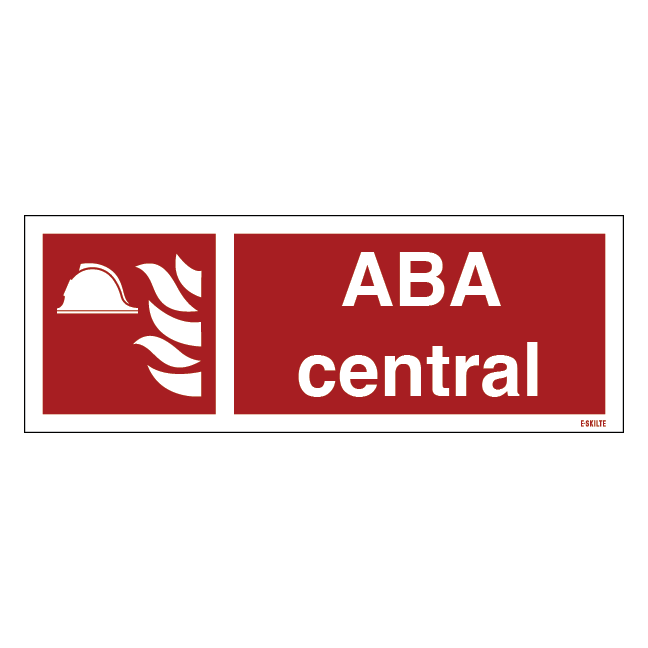 ABA Central brandskilt