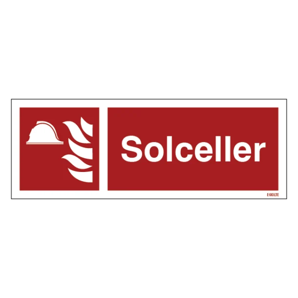 Solceller brandskilt