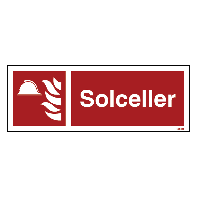 Solceller brandskilt