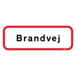 Brandvej. Brandskilt