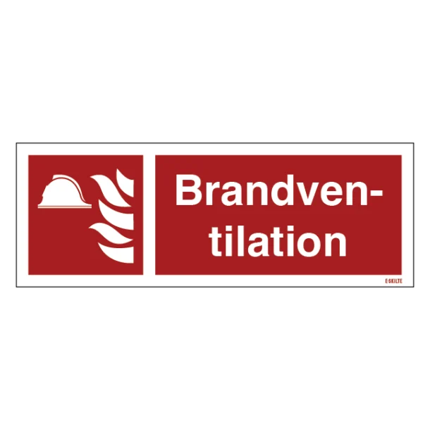 Brandventilation Brandskilt