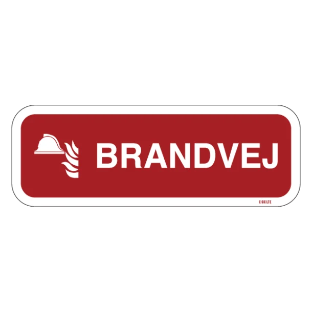 Brandvej. Brandskilt