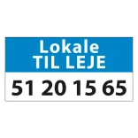 Lokale Til leje. Skilt