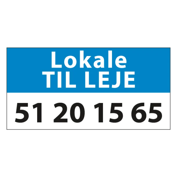 Lokale Til leje. Skilt