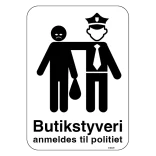 Butikstyveri anmeldes til politiet skilt