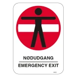 Person adgang forbudt Nødudgang Emergency exit skilt