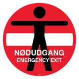 Person adgang forbudt Nødudgang Emergency exit skilt