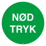 Nød tryk. Bygningsskilt