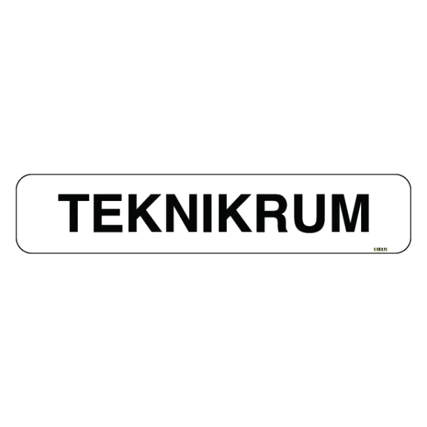 Teknikrum Bygningsskilt