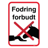 Fodring forbudt skilt