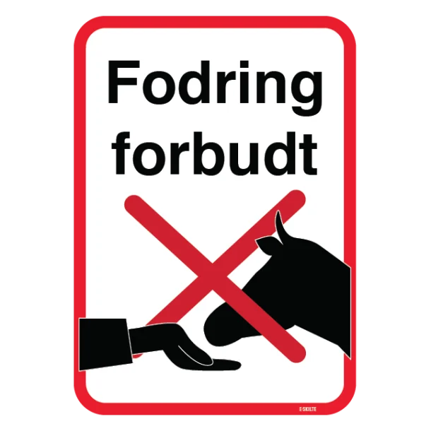 Fodring forbudt skilt