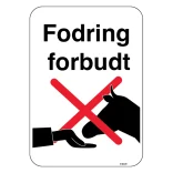 Fodring forbudt skilt