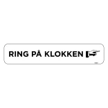 Ring på klokken. Bygningsskilt