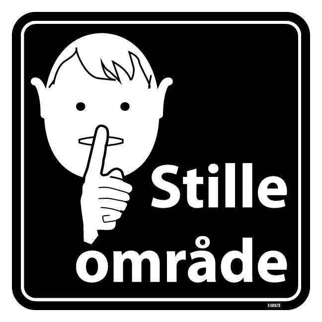 Stille område skilt
