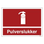 Pulverslukker Skilt