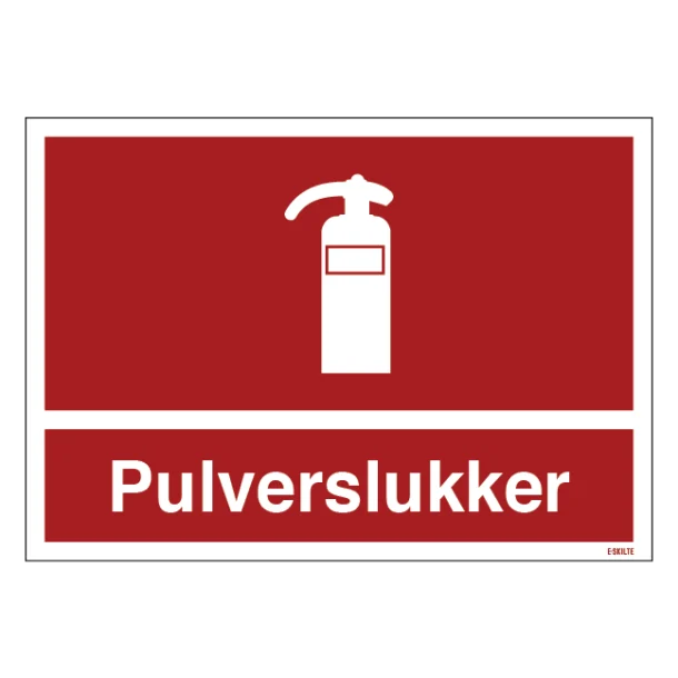 Pulverslukker Skilt