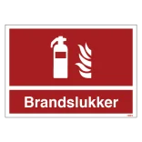 Brandskilte med tekst