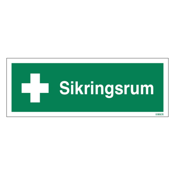 Sikringsrum Skilt