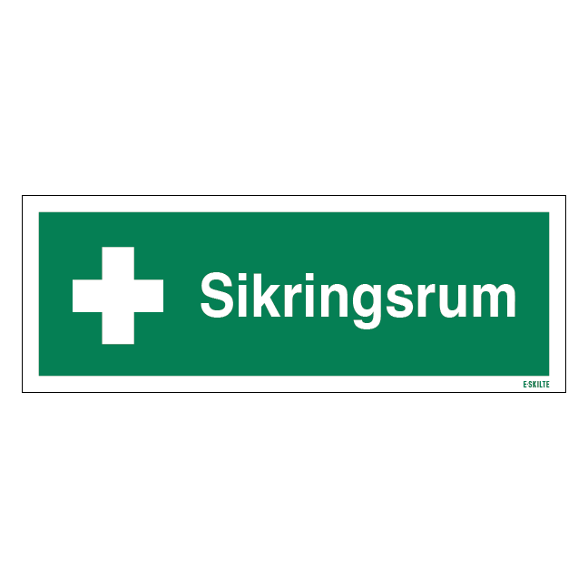 Sikringsrum Skilt