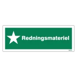 Redningsmateriel Skilt