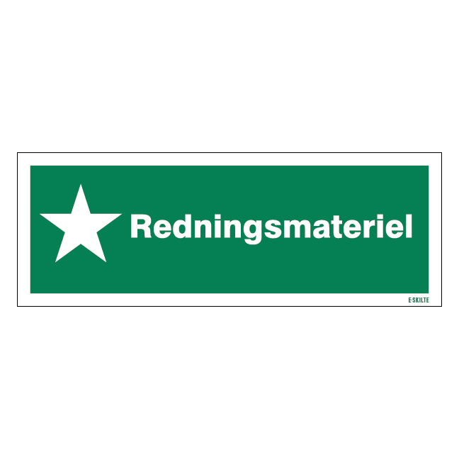 Redningsmateriel Skilt