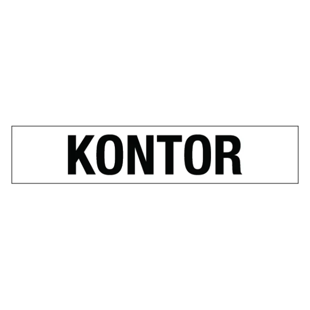 Kontor . Bygningsskilt