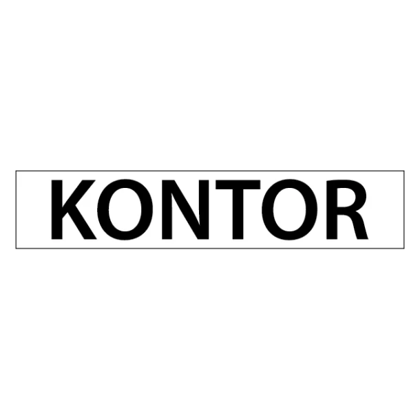 Kontor. Bygningsskilt