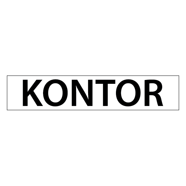 Kontor. Bygningsskilt