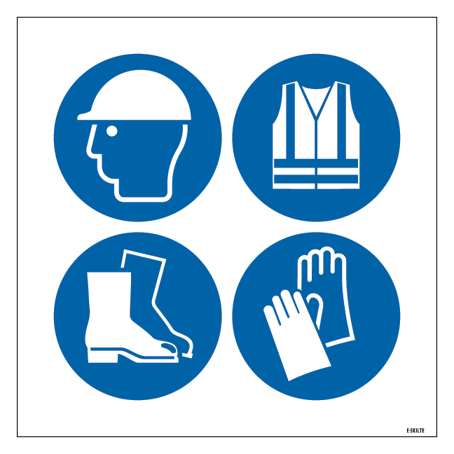 Personligt sikkerhedsudstyr Byggeplads skilt