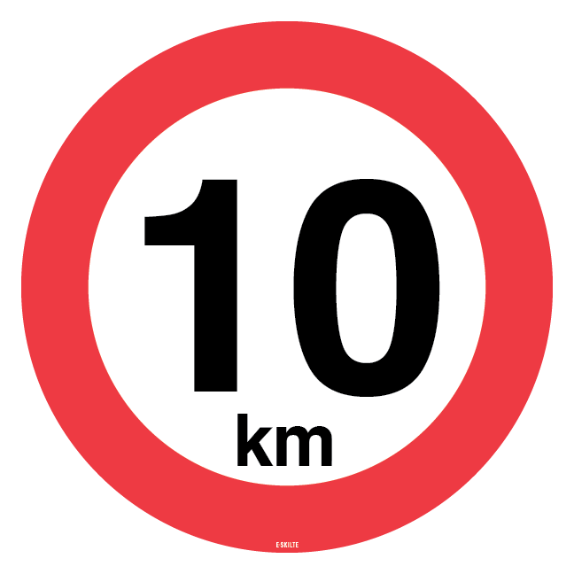 C55 Hastighedsbegrænsning 10 km Skilt
