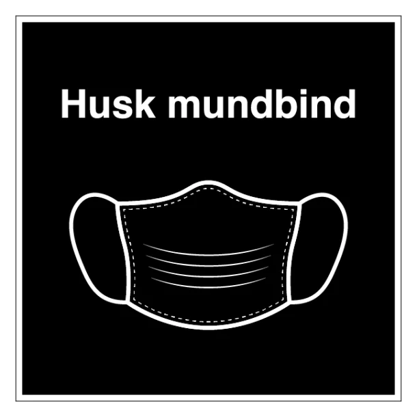 Husk mundbind skilt - Mundbind pictogram