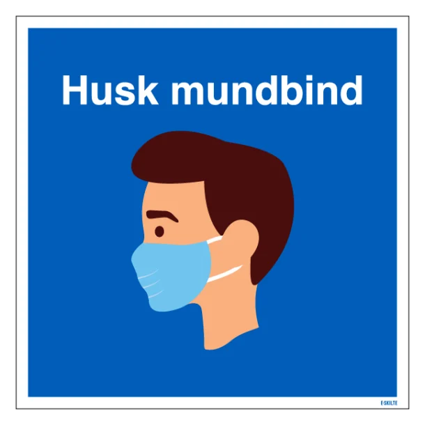 Husk mundbind skilt - Moderne stil