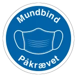 Mundbind skilte (Blå)