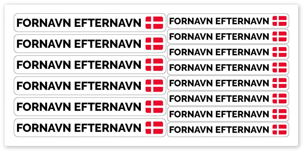 Cykel klistermærke navn