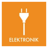 Elektronik affald skilt - Dansk Affaldssortering