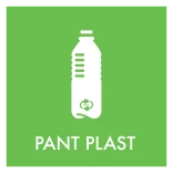 Pant plast skilt - Dansk Affaldssortering