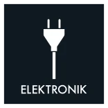 Elektronik affald sort skilt - Dansk Affaldssortering