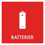 Batterier affald skilt - Dansk Affaldssortering