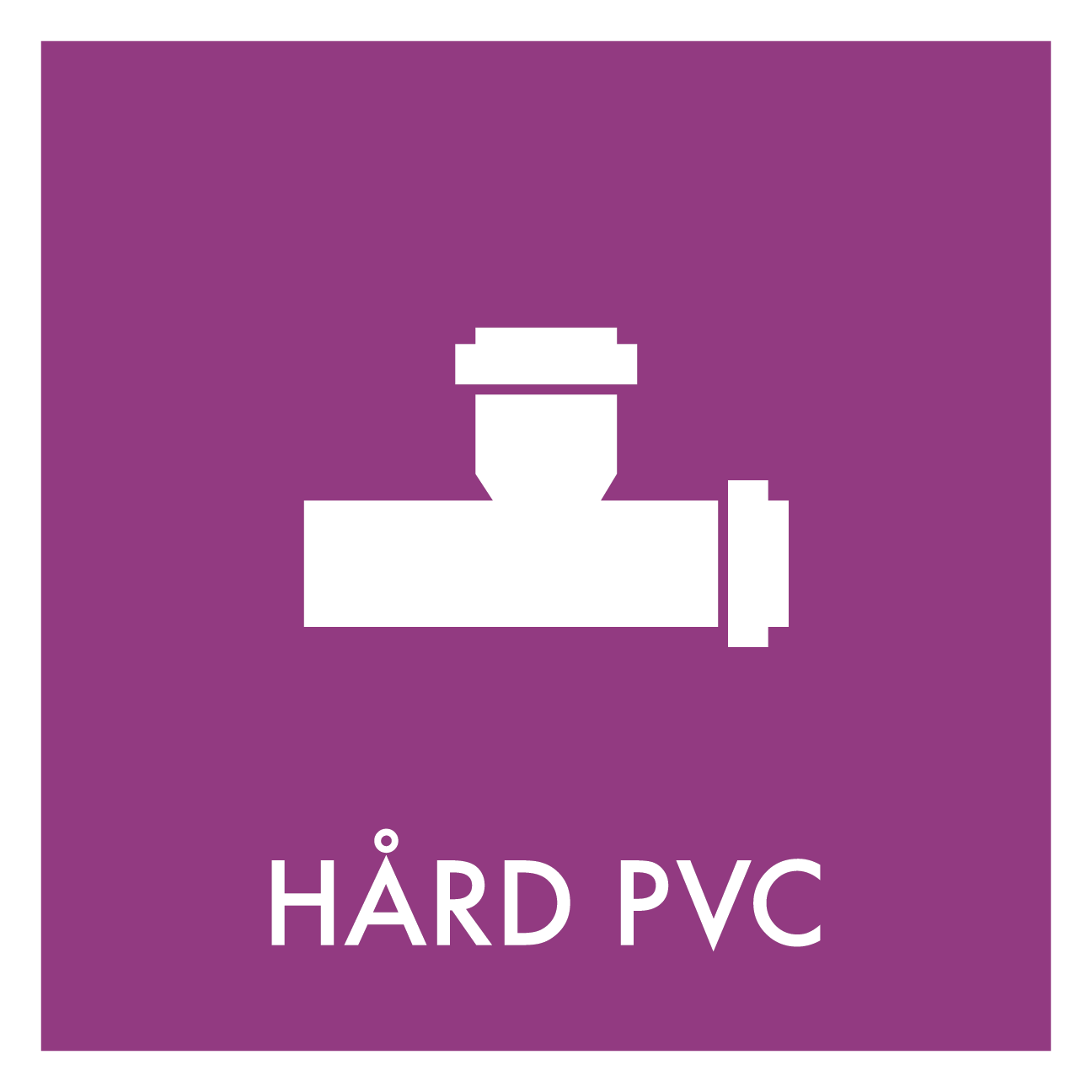 Hård PVC affald skilt - Dansk Affaldssortering