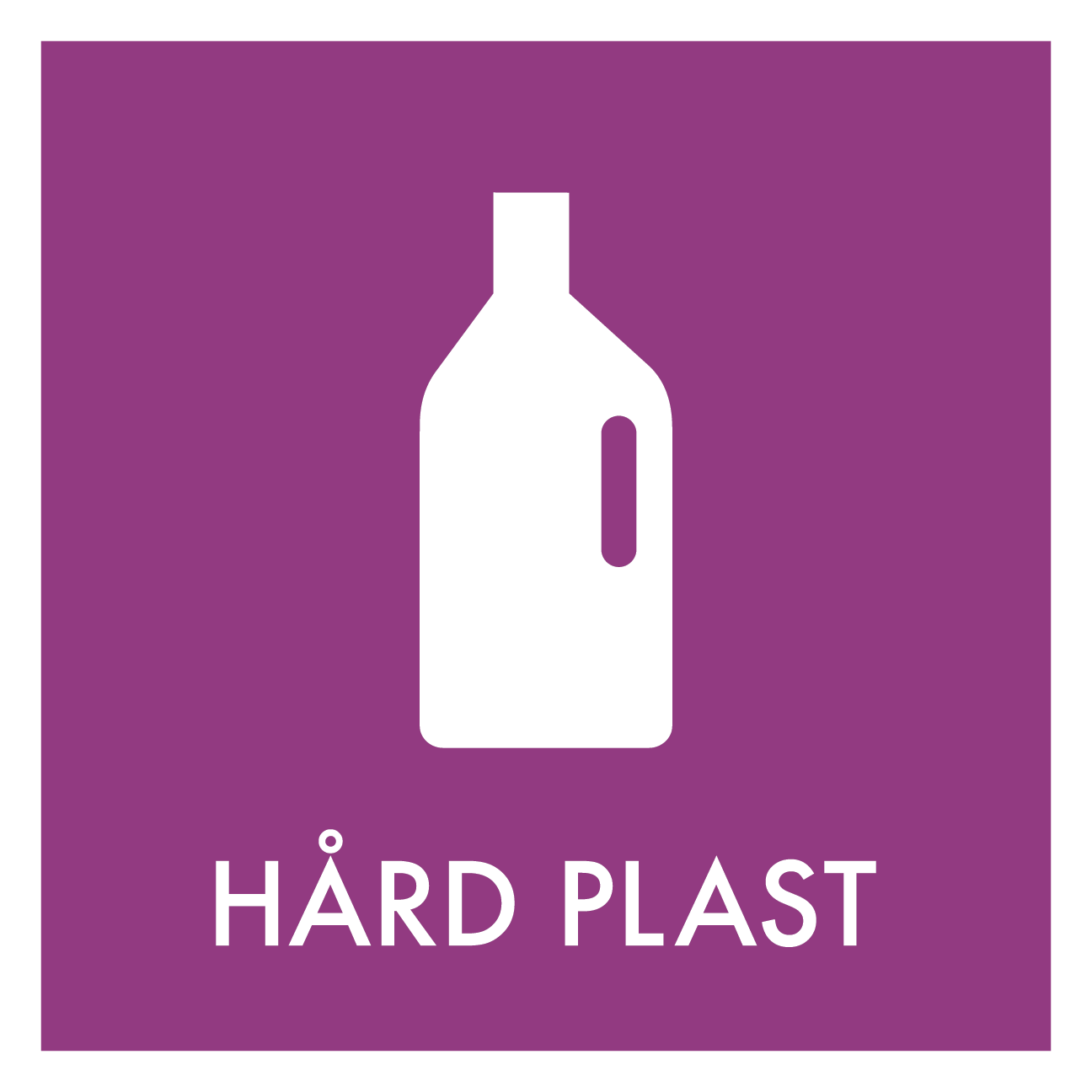 Hård plast affald skilt - Dansk Affaldssortering