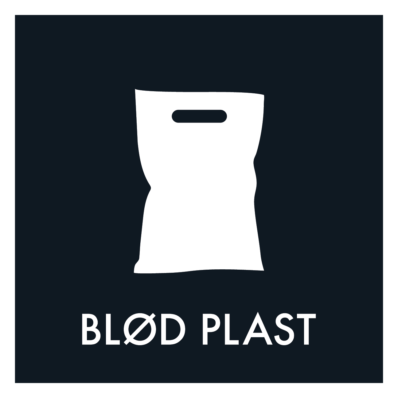 Blød plast affald sort skilt - Dansk Affaldssortering
