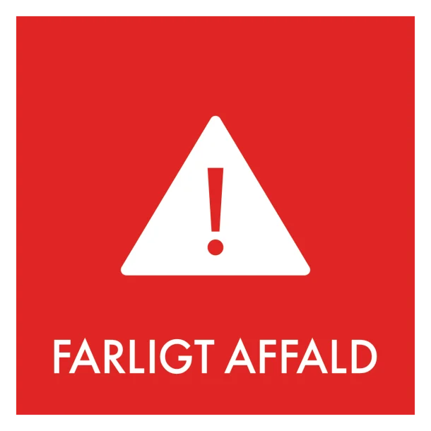 Farligt affald skilt - Dansk Affaldssortering