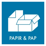 Papir & pap affald skilt - Dansk Affaldssortering