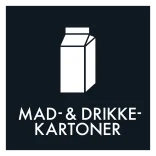 Mad- og drikkekartoner affald sort skilt - Dansk Affaldssortering