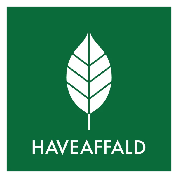 Haveaffald skilt - Dansk Affaldssortering