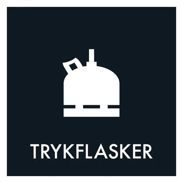 Trykflasker affald sort skilt - Dansk Affaldssortering