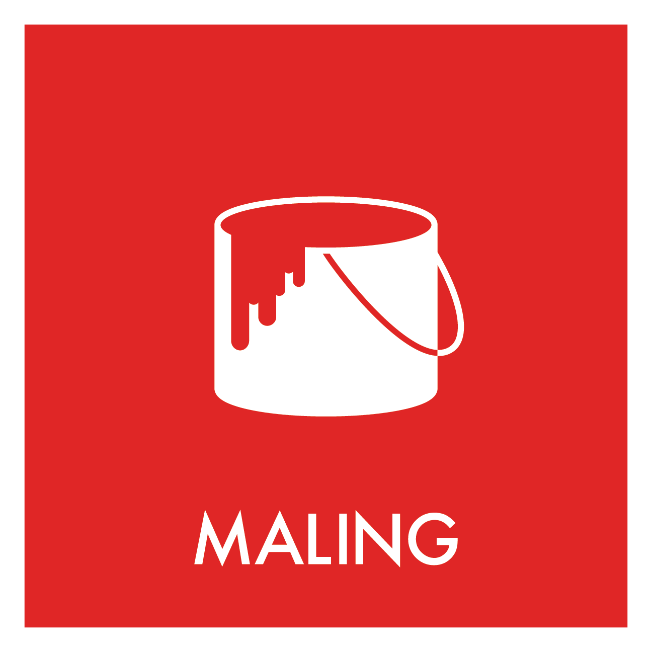 Maling affald skilt - Dansk Affaldssortering