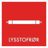 Lysstofrør affald skilt - Dansk Affaldssortering