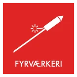 Fyrværkeri affald skilt - Dansk Affaldssortering